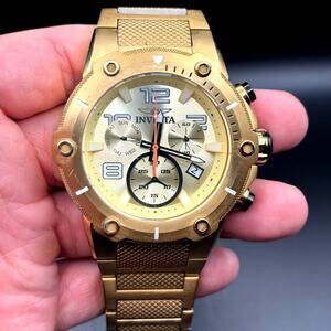 Invicta Speedway 19529 Mens Ion Gold Plated Chronograph Swiss Quartz Watch